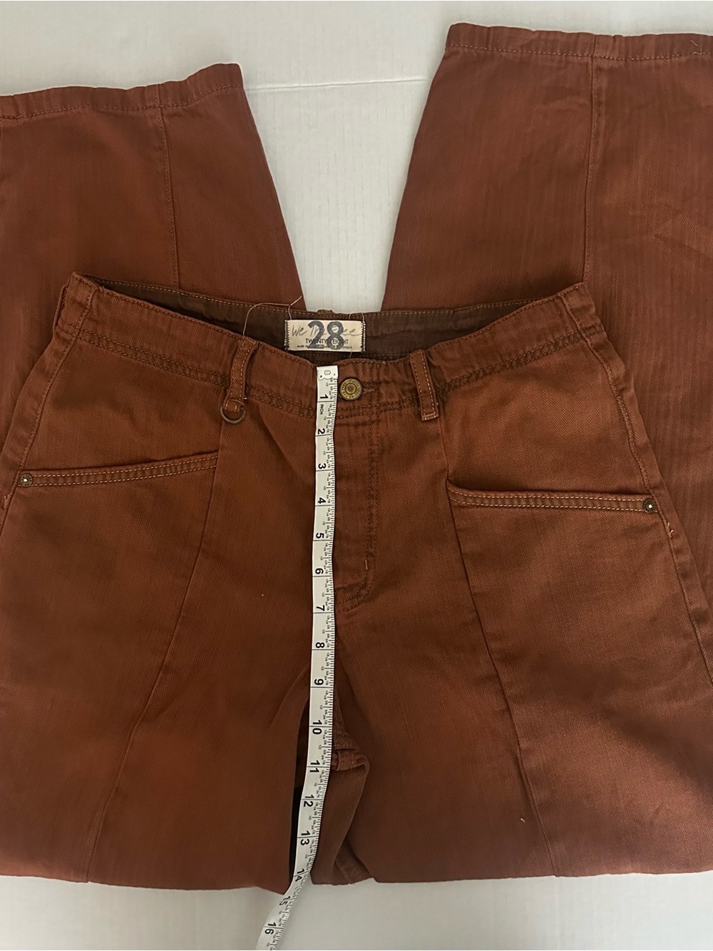 Free People Limited Edition Tennessee Slouchy Utility Jeans Ginger Brown - Picture 7 of 10